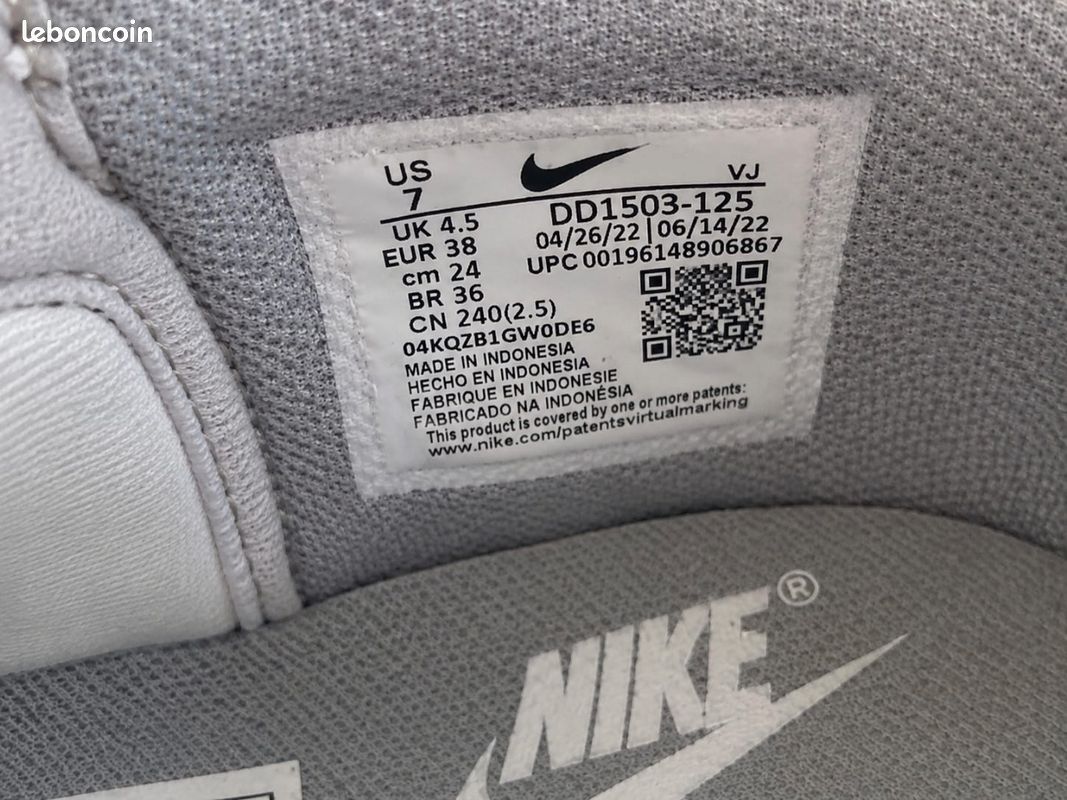 Dunk Low Grey Fog taille-38 (image 6)