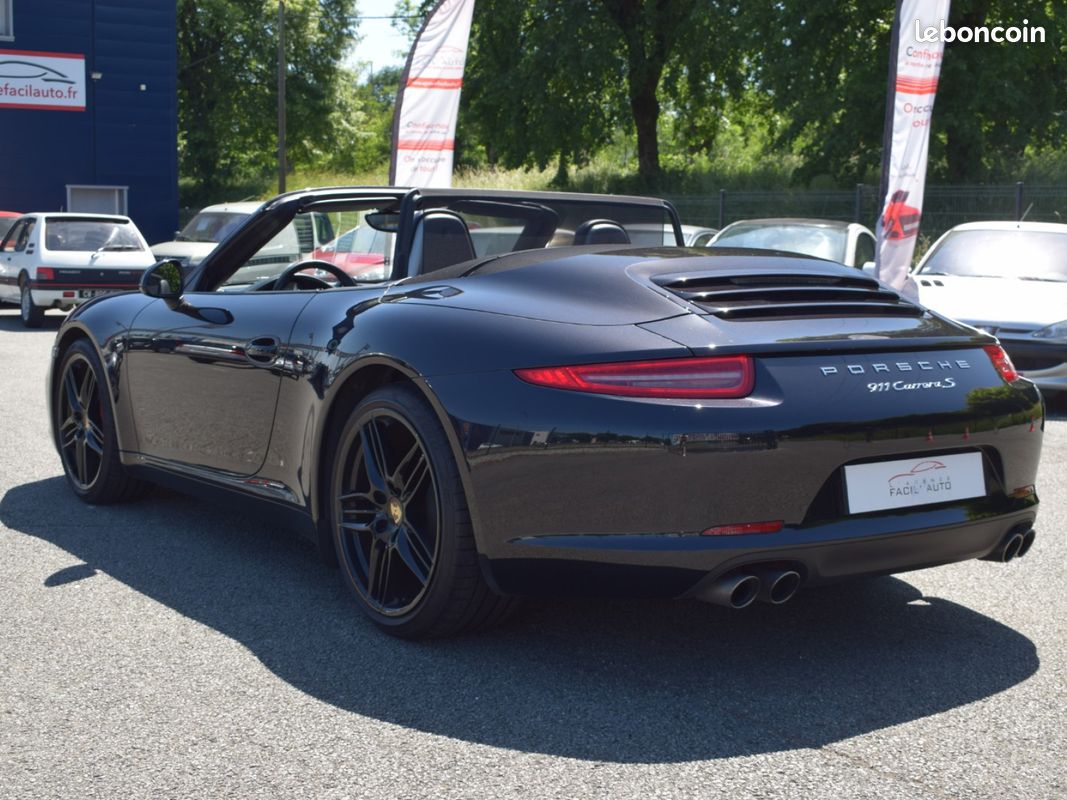 Porsche 911 carrera cabriolet 991 carrera s 3.8 400 cv / pack chrono / pasm / tableau bord cuir / suivi complet porsche (image 6)
