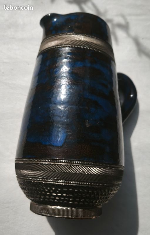 Pichet en grès salé et metal Jules Guerin (image 10)