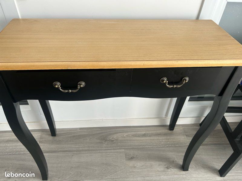 Console Atmosphera Chrysa noir et bois (image 6)