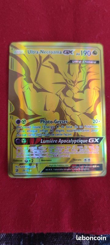 Pokemon gold Ultra-Necrozma gx - Collection Pokemon gold Ultra-Necrozma gx - Collection