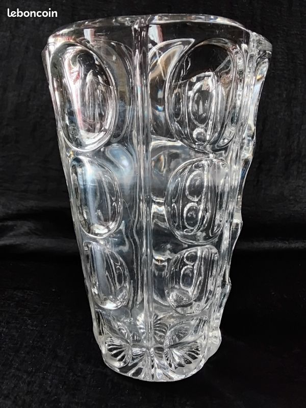 Maastricht Holand vase cristal optique années 1970 (image 1)