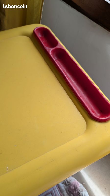 Bureau d'écolier vintage Berchet - Jaune/Rouge/Bleu (image 3)