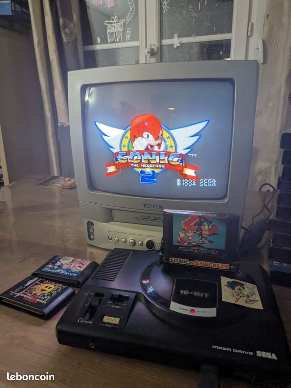 Jeu Sonic The Hedgehog Sega Mega Drive - Boîte D'origine, Bon état !