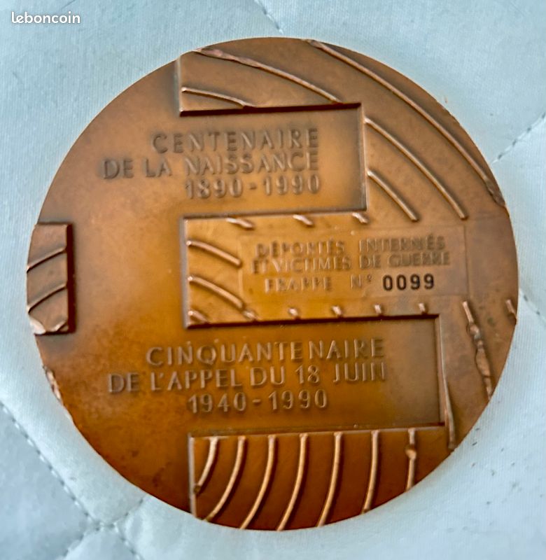 DE GAULLE (Charles) Médaille, Charles de Gaulle fme_948375 Médailles