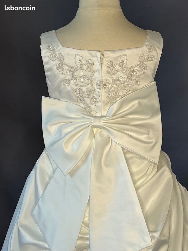 Robe enfant blanche baptême communion cérémonie mariage 4 ans 893 (image 6)