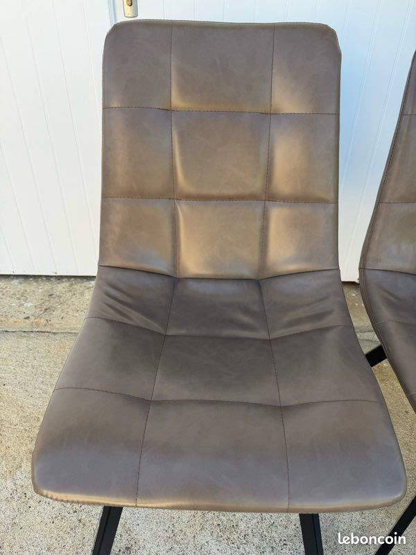 Lot de 3 chaises SAVINA - Couleur Taupe - BUT (image 4)