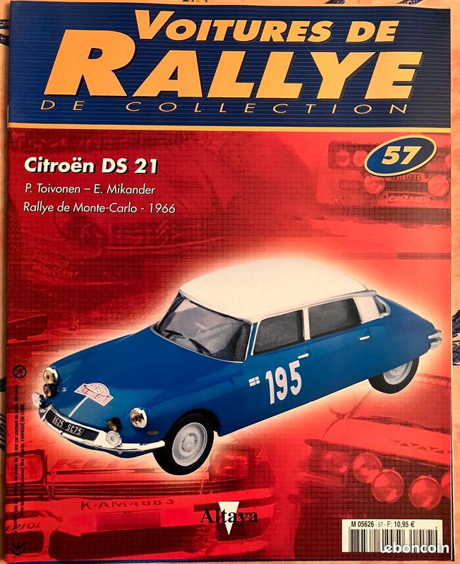 Altaya 1/18 Citroën DS 1966 N°30 – Les Plus Grandes Voitures De Rallye – Toivonen