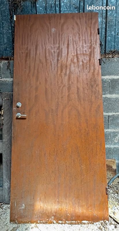 Grande porte pleine en bois 217 × 94 cm – porte de service (image 4)
