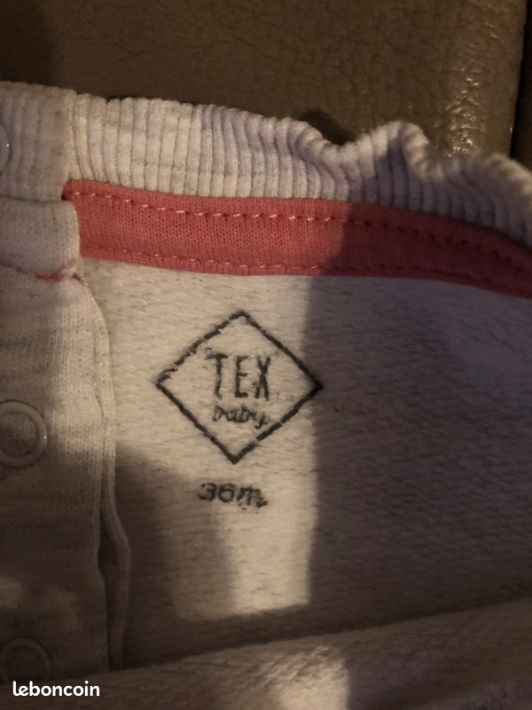 Pull gris licorne fille Tex (image 5)