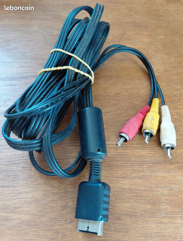 CÃ¢bles AV Officiels Sony PlayStation 2 - PÃ©ritel Composite Pour PS2 Fat, Vintage
