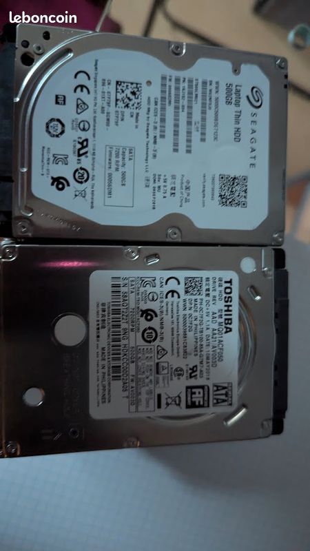 Disque dur 500Go 2.5 SATA Toshiba – OK – PC portable / PS3 / stockage - Accessoires informatique