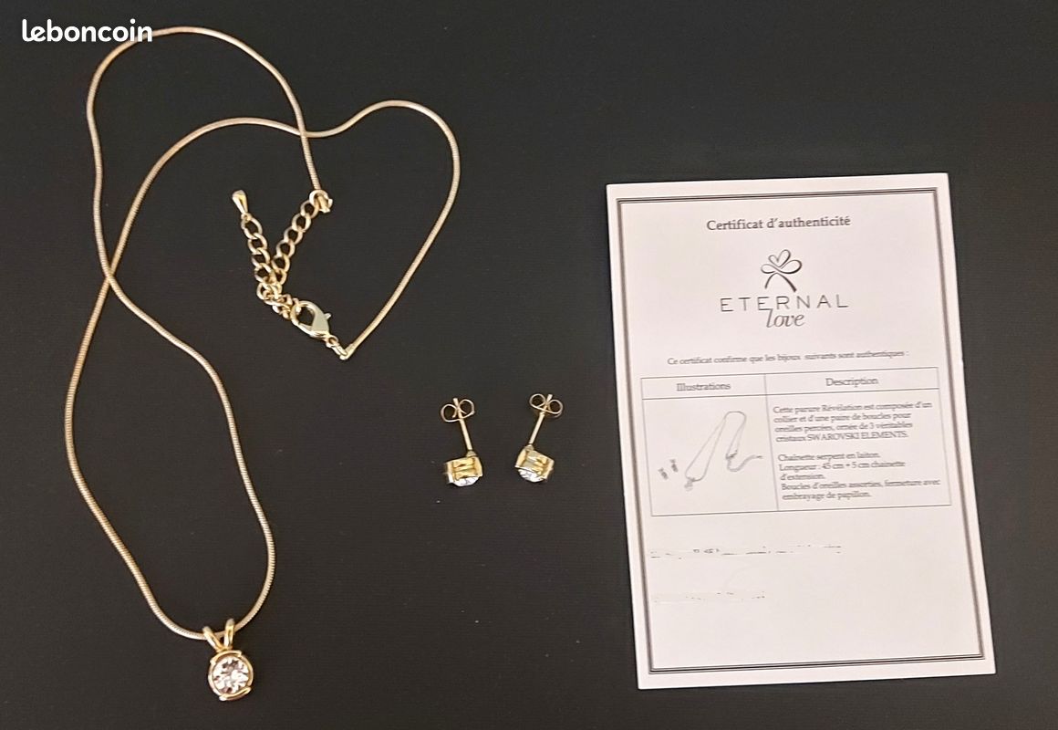 Collier + Boucles d'oreilles - Parure SWAROVSKI (image 1)