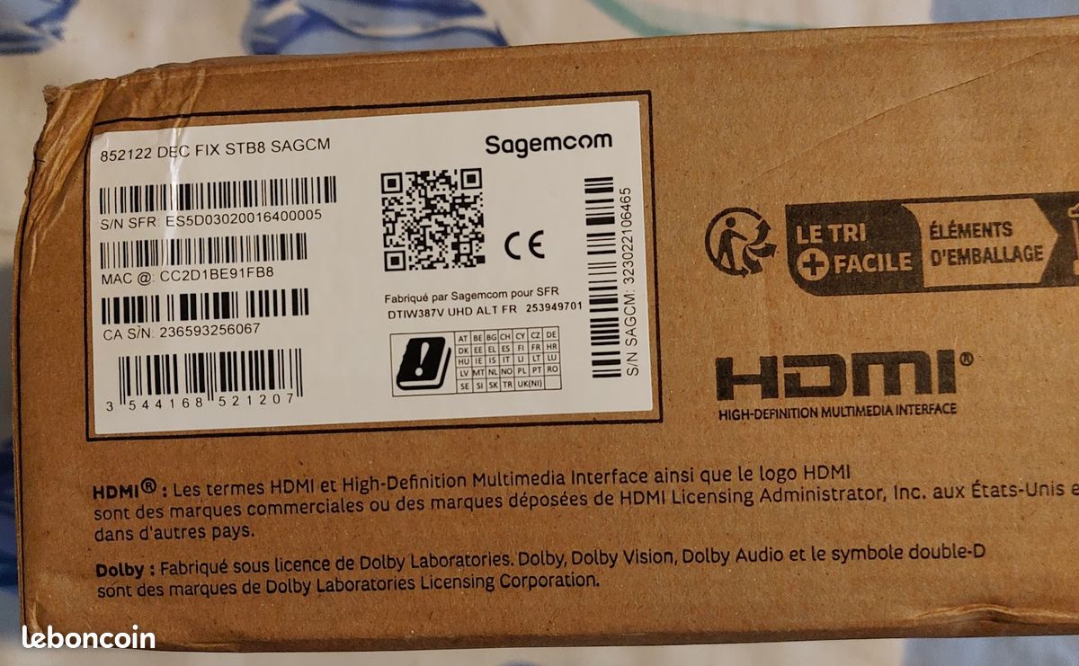 Décodeur TV SFR Box 8 (stb8) - Neuf Et Complet - 4K