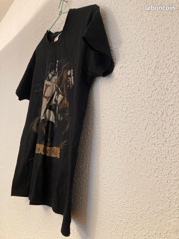 Tee Shirt noir avec motif Chevalier Taille XS (Adulte/enfant) (image 5)