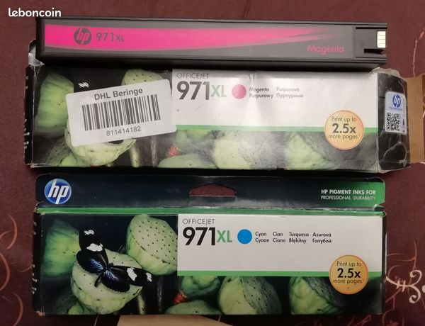 Cartouche HP 971XL Magenta - Grande Capacité - Référence CN627AE - Neuf Sous Blister - Fabriqué En Malaisie