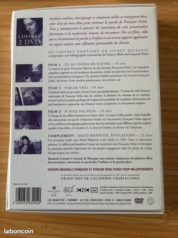 Lot de 5 livres de Françoise Dolto + un coffret de 3 films (image 13)