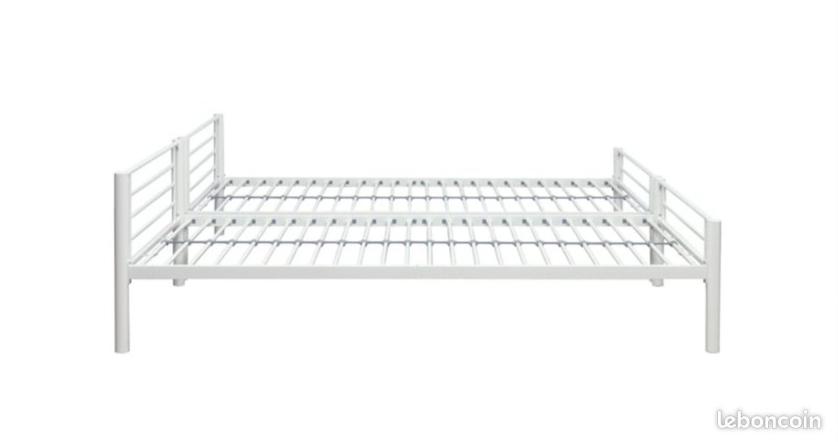 2 lits de 1 personne avec matelas (image 2)
