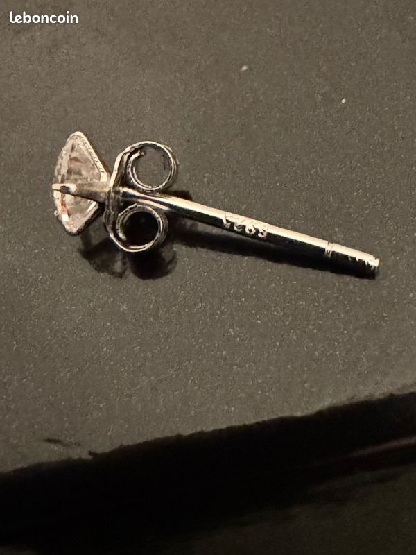 Boucles d’oreilles clous en argent (image 2)