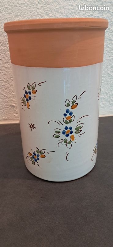 Seau à vin en terre cuite émaillée (image 3)