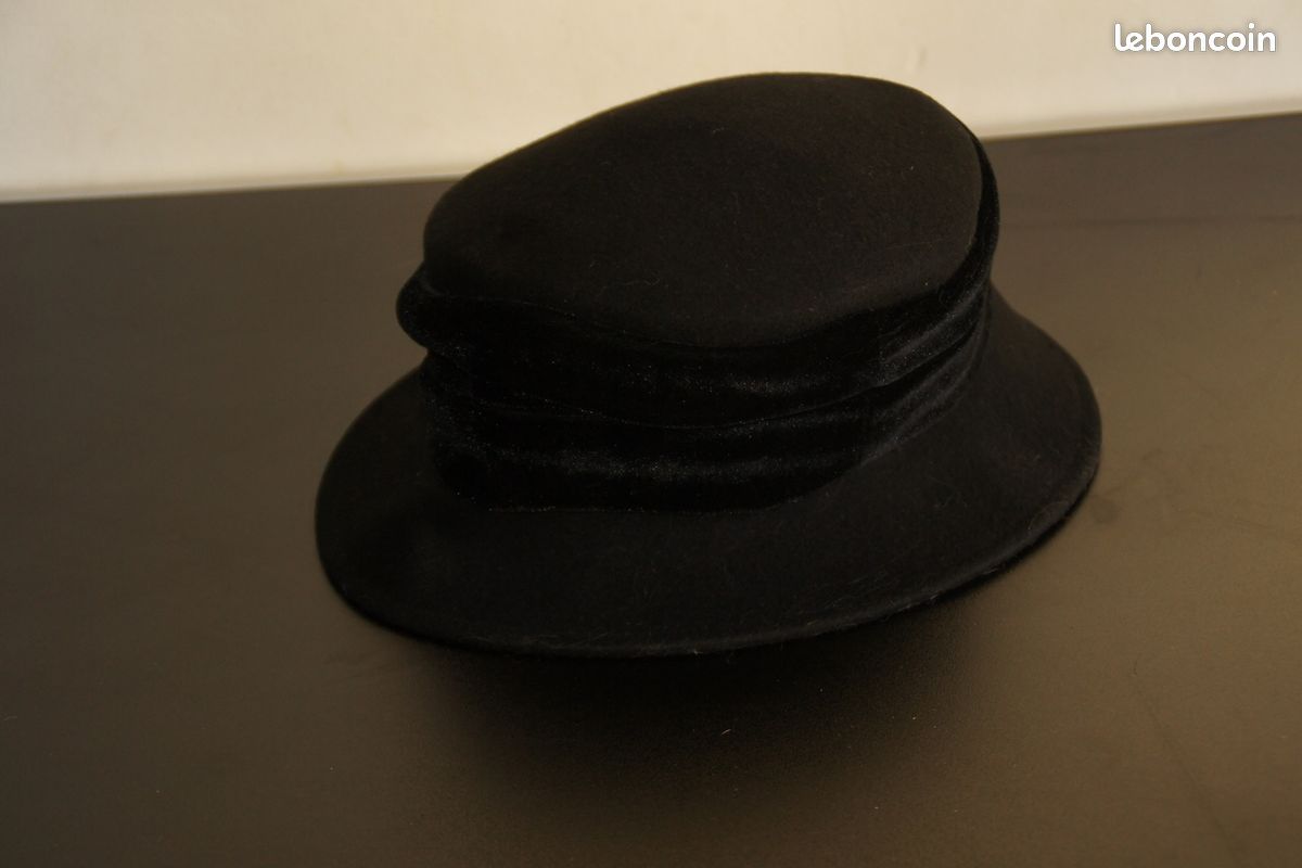 NEUF : Chapeau noir – Feutre 100 % + laine (image 3)