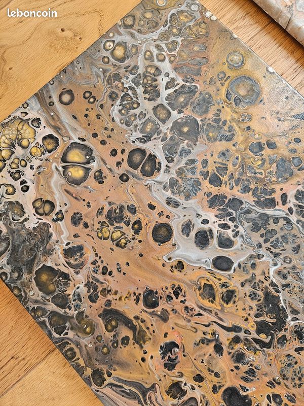 Triptyque fluid art/ pouring painting (image 5)