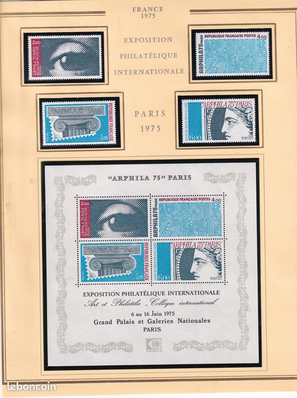 France page exposition philathelique Paris 1975 (image 1)