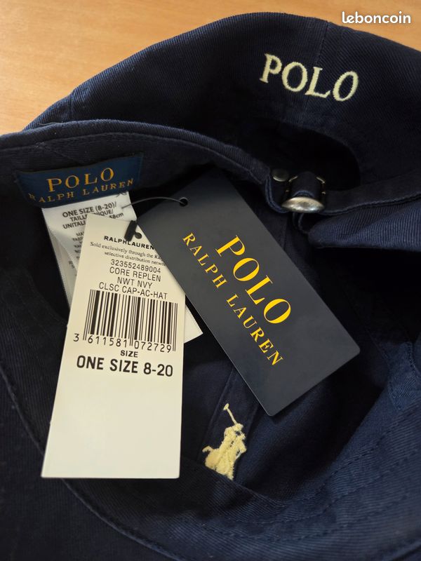 Casquette Ralph Lauren (Ado / Adulte - Tour de tête 51-58 cm) (image 2)