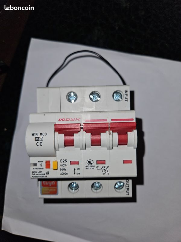 Vente connecteur triphasé wifi tuya (image 1)