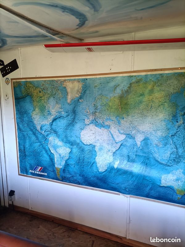 Planisphère mural Air France signé M.MOREL (image 6)