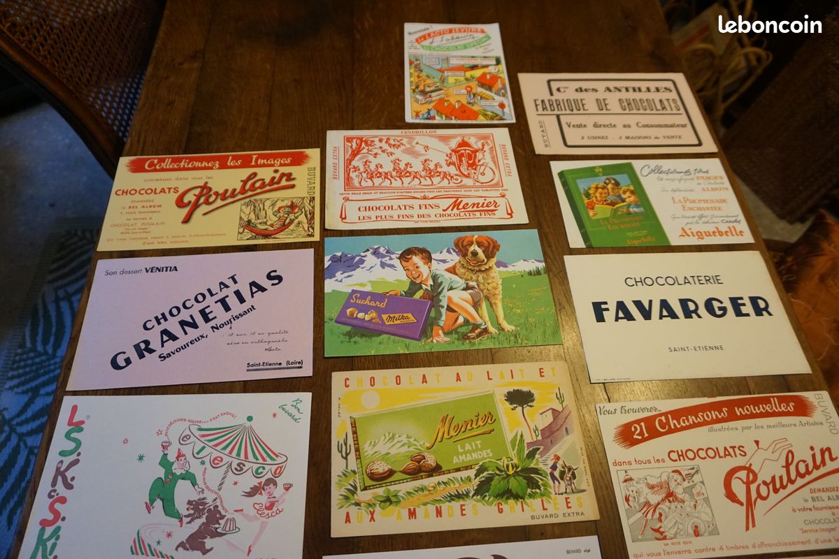 syl) lot 20 buvards publicitaires anciens Chocolat (123) - Collection