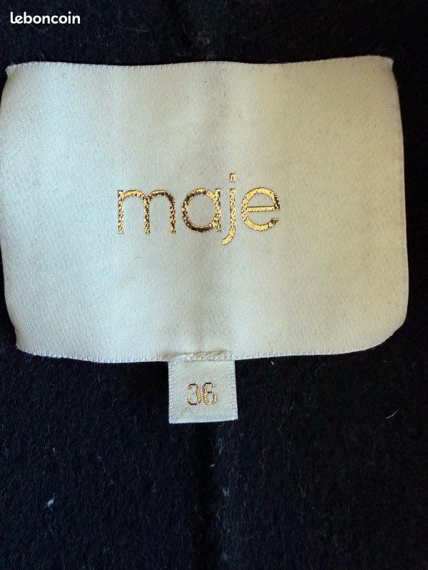 Manteau noir Maje Galami taille 36 (image 6)