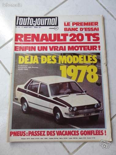 Auto journal 1977 Renault 20 TS Skoda 120L (image 1)
