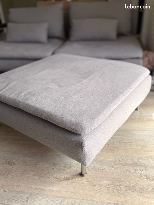 Canapé 3 places IKEA SÖDERHAMN + pouf (méridienne possible) – Gris (image 3)