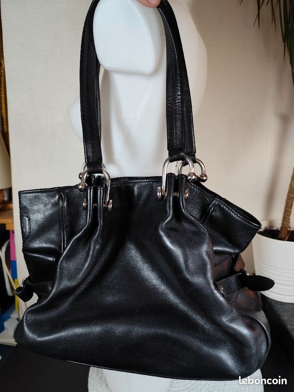Sac à main en cuir noir - Renouard (image 4)