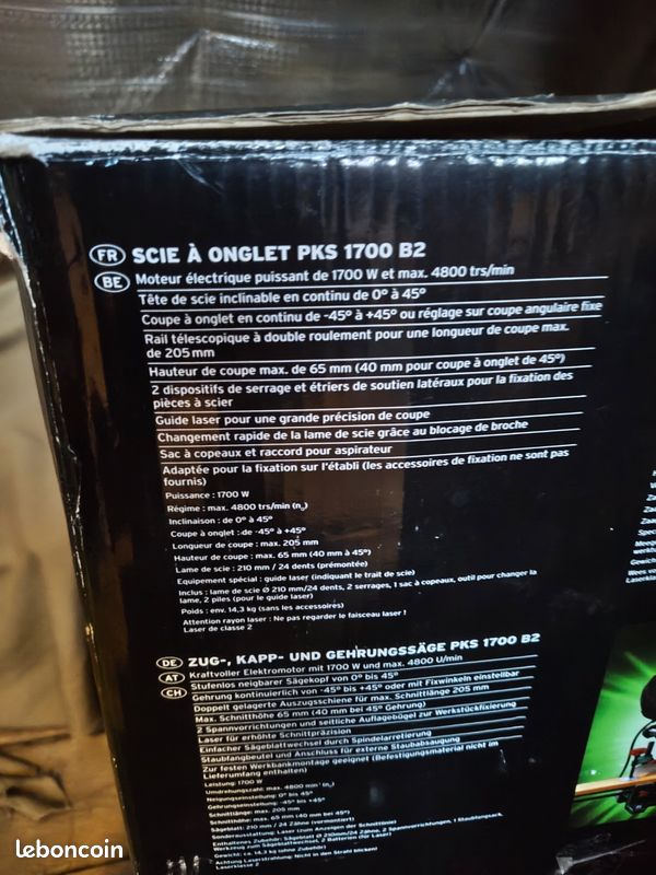Scie à onglet radiale Parkside PKS 1700 B2 – Très bon état (image 2)