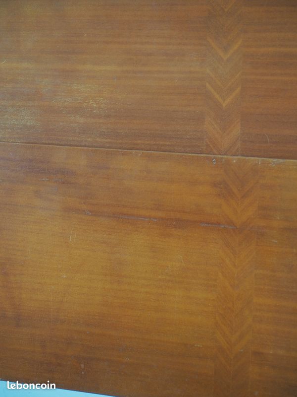 Lit 2 places en bois exotique 60 vintage (image 2)