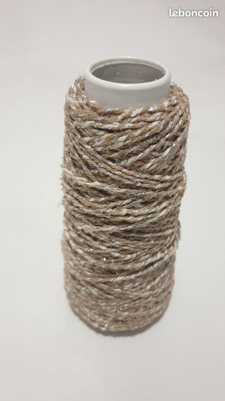 Fil fantaisie écru / beige / argent (image 1)