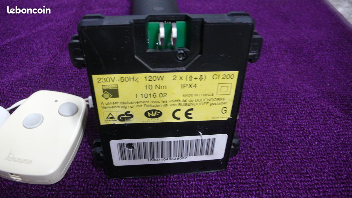 Motorisation volet Bubendorff ID 10nm Gauche reconditionné (image 2)
