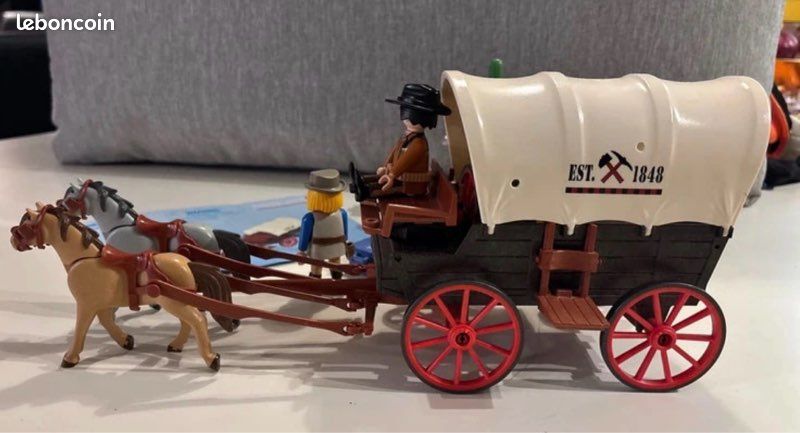 Playmobil 5248 – Chariot Western Avec Cow-boys Et Bandits – Neuf Sous Boîte