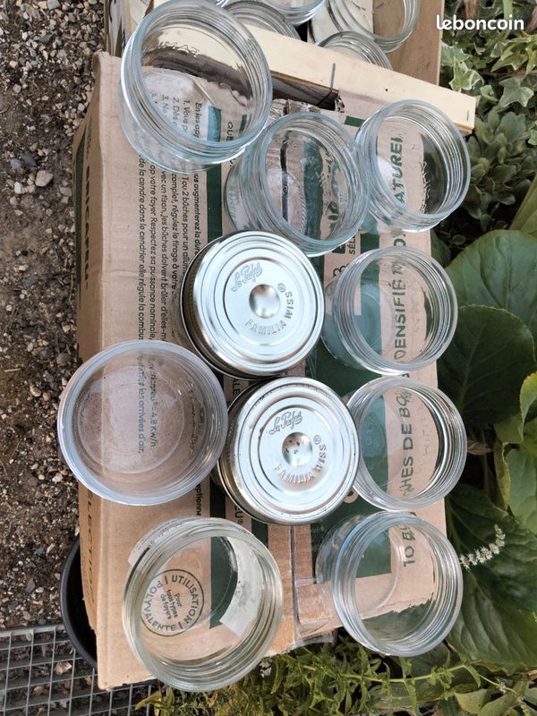 Lot de 10 bocaux en verre 200g le parfait avec 2 couvercles (image 1)