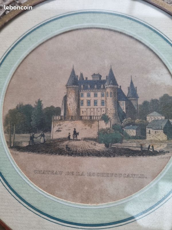 Tableaux gravures La Rochelle, Angoulême, Saintes et Rochefoucauld (image 3)