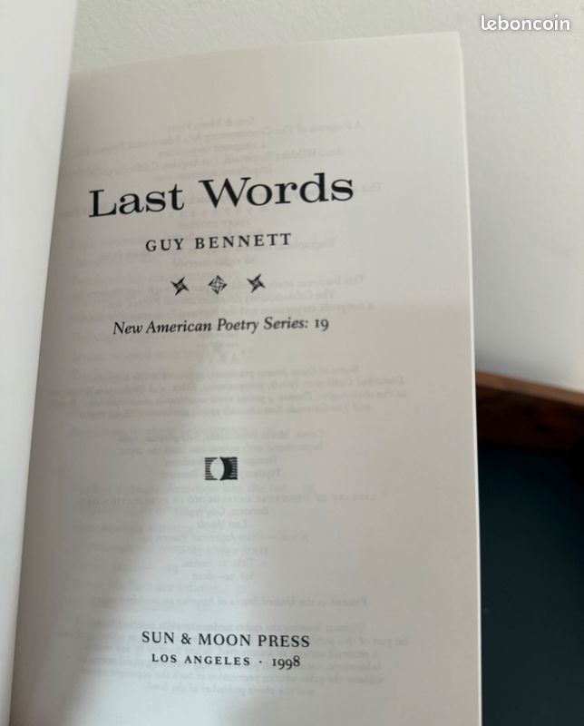 Guy Bennett, Last Words (1998) (image 4)