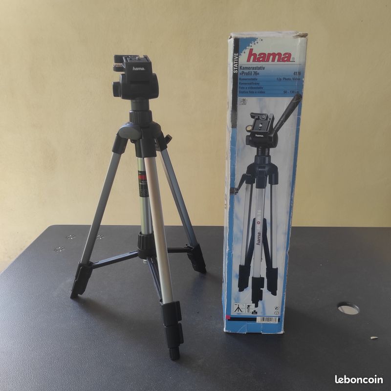 Trépied HAMA Profil 76 (54 à 130 cm) pour vidéo et photo Photo