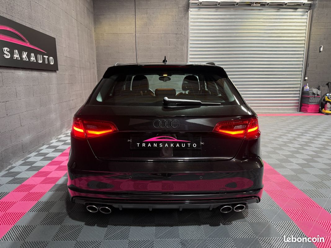 AUDI S3 SPORTBACK 2.0 TFSI 300ch Quattro S-Tronic 6 - NOIR PANTHERE / SUIVI COMPLET / PACK CARBONE (image 5)
