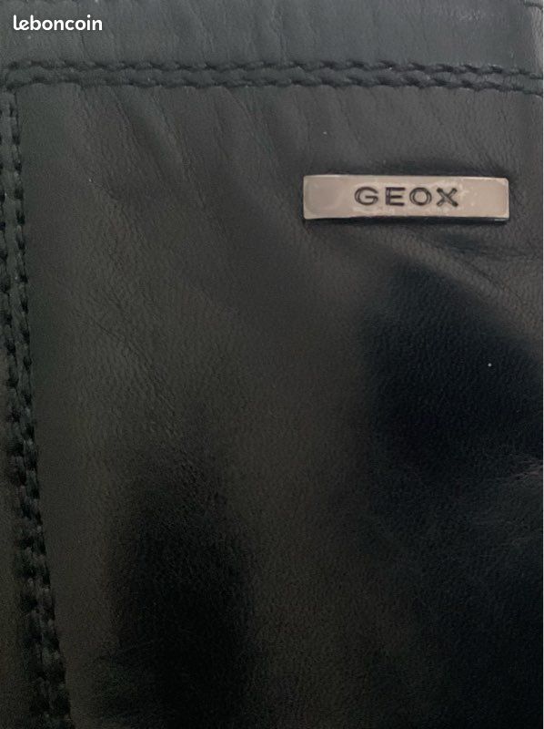 Bottes en cuir femme haute noire geox (image 6)
