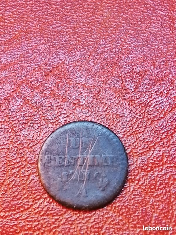 Monnaie 1 centime Dupré An 6 A (image 1)