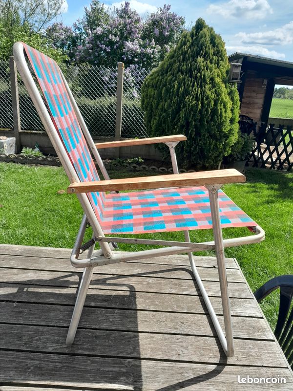 Fauteuil pliant vintage année 1980 (image 4)