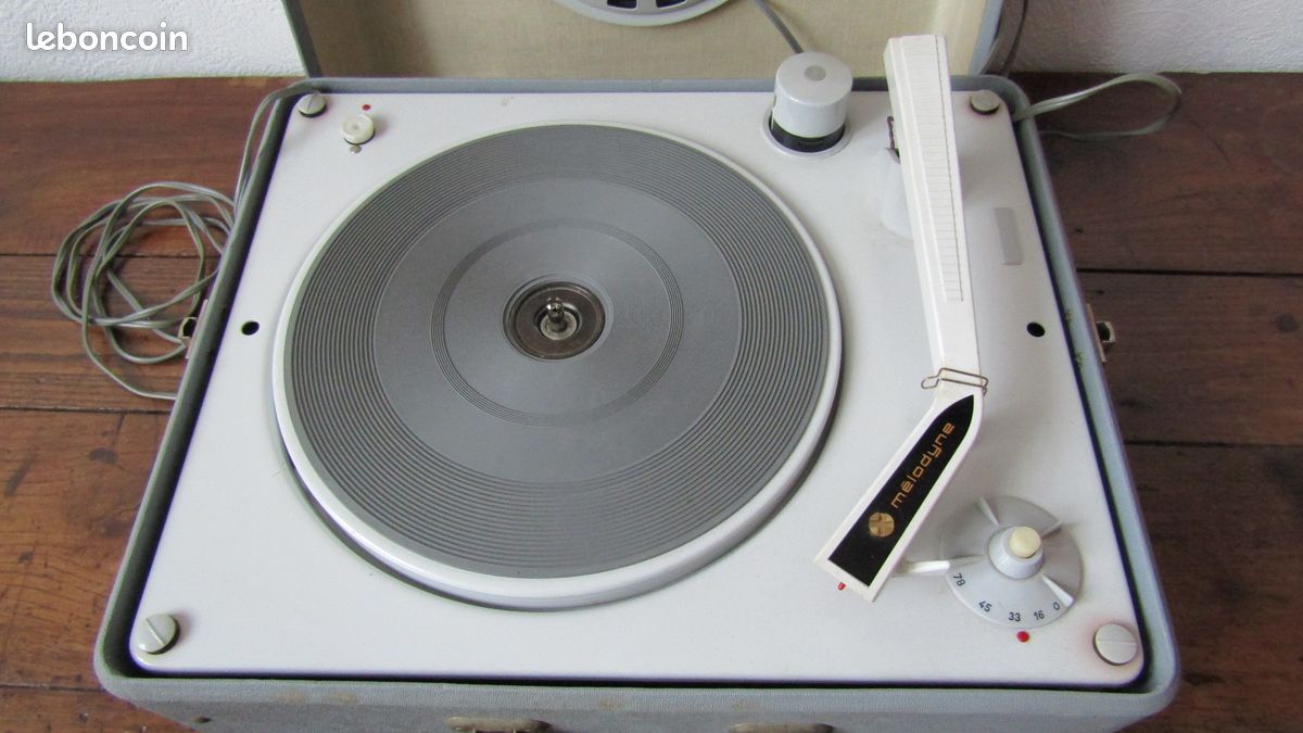 Tourne-disques Mélodyne Melovox – Valise Vintage – électrophone Ancien France