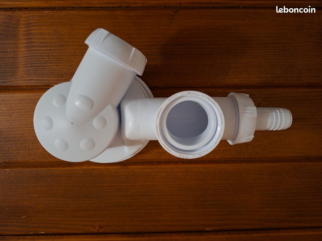 Siphon lavabo avec prise machine à laver à visser, blanc, NICOLL Diam